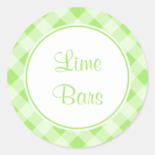 Aangepaste limoen geruite stickers