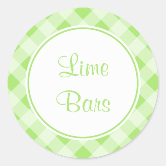 Aangepaste limoen geruite stickers (Voorkant)