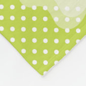 Aangepaste Limoen Polka Dot Pink Owl Fleece Deken (Hoek)