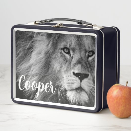 Aangepaste lion Aangepaste naam Photo Lunch Box (In situ)