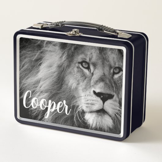 Aangepaste lion Aangepaste naam Photo Lunch Box (Voorkant)