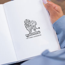 Aangepaste Lion Ex Libris-boekplaat