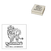 Aangepaste Lion Ex Libris-boekplaat Rubberstempel (Gestempeld)
