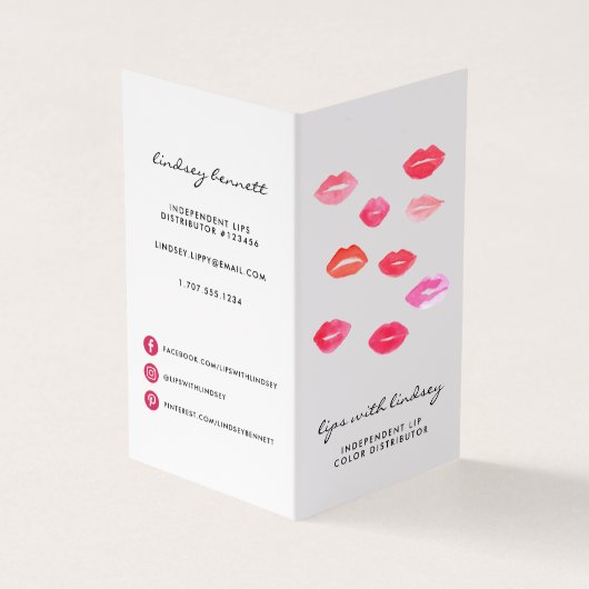Aangepaste lip Product Distributor Tips & Tricks Visitekaartjes (Buitenkant)