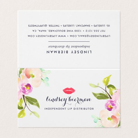 Aangepaste lip Product Distributor Tips & Tricks Visitekaartjes (Buitenkant ongevouwen)