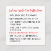 Aangepaste LipSense-Visitekaartjes Vierkante Visitekaartje (Achterkant)