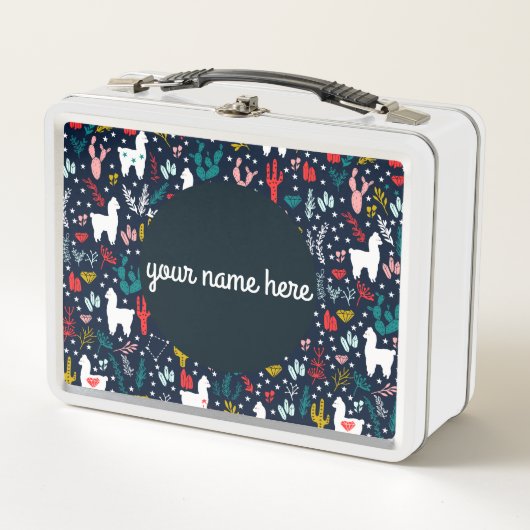 Aangepaste Llama Lunch Box (Voorkant)