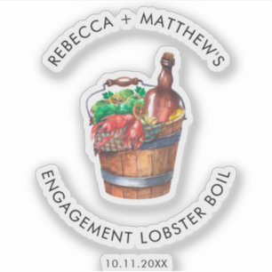 Aangepaste Lobster Kook Engagement Feest Sticker