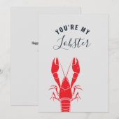 Aangepaste Lobster Seafood Jubileum Gag Feestdagenkaart (Voorkant / Achterkant)