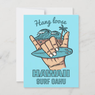 Aangepaste locatie Surf Shaka Briefkaart