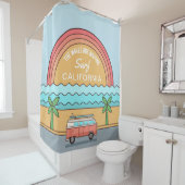 Aangepaste locatie Surfer douchegordijn (In situ)