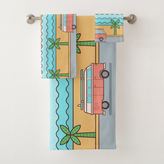 Aangepaste locatie Surfer-handdoekset Bad Handdoek (Insitu)