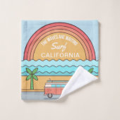 Aangepaste locatie Surfer-handdoekset Bad Handdoek (Wasdoekje)