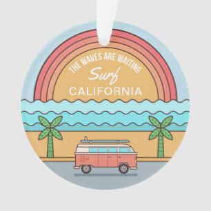 Aangepaste locatie Surfer-versiering Ornament