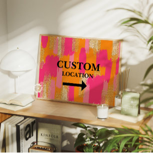 Aangepaste Locatie Teken Preppy Dorm Decor Poster