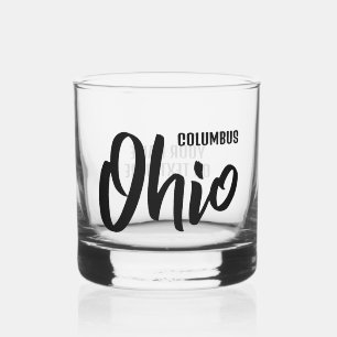 Aangepaste locatie & tekst Ohio Whisky Glas