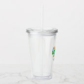 Aangepaste Logo Acrylknollen met stro Geen minimum Acryl Drinkbeker (Rechts)