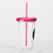 Aangepaste Logo Acryltumbler met stro Acryl Drinkbeker (Rechts)