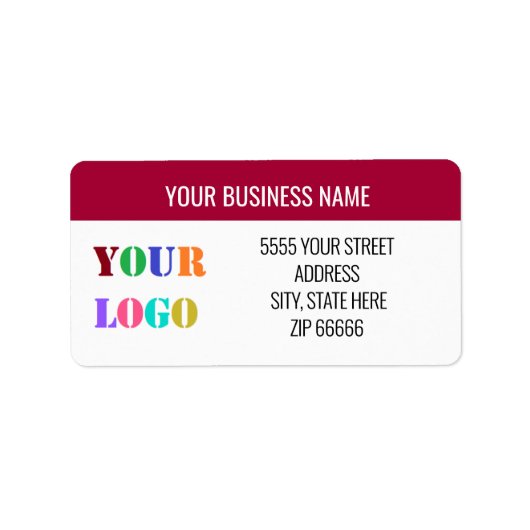 Aangepaste Logo - Adres Aangepaste labels (Voorkant)