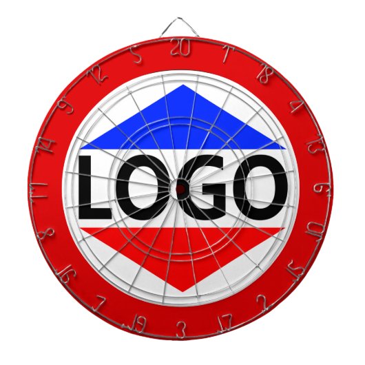 Aangepaste Logo Afbeelding met Rond Rood Lijst Dartbord (Voorkant)
