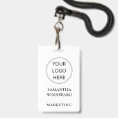 Aangepaste Logo-badge Badge (Achterkant met lanyard)