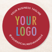 Aangepaste Logo Bar Onderzetters Kartonnen Promoti (Voorkant)