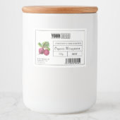 Aangepaste Logo & Barcode Beet Microgreens Voedselcontainer Etiket (Voorkant)