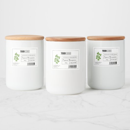 Aangepaste Logo & Barcode Klitantro Microgreens Voedselcontainer Etiket (Flessen)
