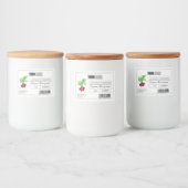 Aangepaste Logo & Barcode Radish Microgreens Voedselcontainer Etiket (Flessen)