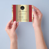 Aangepaste Logo Beauty Salon Makeup-prijslijst roo Flyer (Hand)