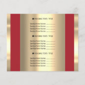 Aangepaste Logo Beauty Salon Makeup-prijslijst roo Flyer (Achterkant)