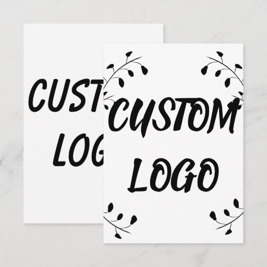 Aangepaste Logo Bedankkaart (Voorkant / Achterkant)