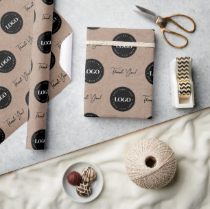 Aangepaste Logo bedrijf Hartelijk dank Cadeaupapier
