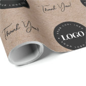 Aangepaste Logo bedrijf Hartelijk dank Cadeaupapier (Rol Hoek)