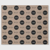 Aangepaste Logo bedrijf Hartelijk dank Cadeaupapier (Vlak)