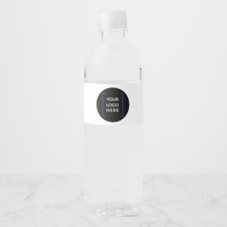 Aangepaste Logo | Bedrijf Minimalist Waterfles Etiket