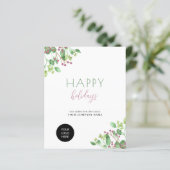 Aangepaste logo bedrijfs-vakantiekaart (Staand voorkant)