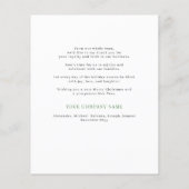 Aangepaste logo bedrijfs-vakantiekaart (Achterkant)