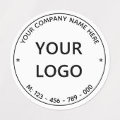 Aangepaste Logo bedrijfsnaam persoonlijke promotie Labels (Design 2)