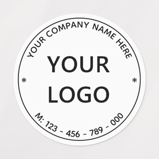 Aangepaste Logo bedrijfsnaam persoonlijke promotie Labels (Design 1)