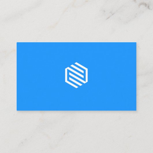Aangepaste Logo blauwe minimale bedrijfstechnologi Visitekaartje (Achterkant)