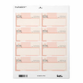 Aangepaste Logo Blush Pink Professional Etiket (Full Sheet)