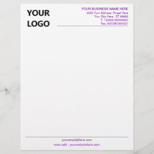 Aangepaste Logo-briefhoofd met uw kleuren en lette Briefhoofd