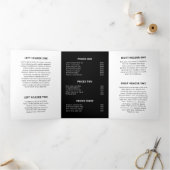 Aangepaste Logo-brochure voor zwart-wit en wit Drieluik Kaart (Binnen)