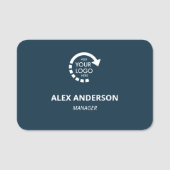 Aangepaste Logo Business Company Personeel | marin Naamplaatje (Voorkant)