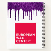 Aangepaste logo Business Glitter druppels Notitieboek (Achterkant)