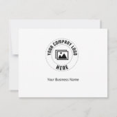 Aangepaste Logo Business - Hartelijk dank Bedankkaart (Achterkant)