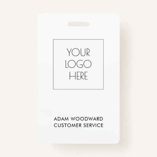 Aangepaste Logo Business ID Personeelsbadge Badge (Voorkant)