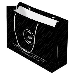 Aangepaste Logo   Business Promotion Black & White Groot Cadeauzakje
