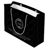 Aangepaste Logo | Business Promotion Black & White Groot Cadeauzakje (Achterkant Gekanteld)